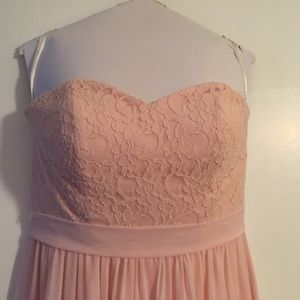 Evening dress - blush chiffon